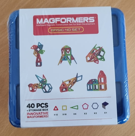 278-43 Magformers 40 Set mit Aufbewahrungsbox (mit Inhalt)