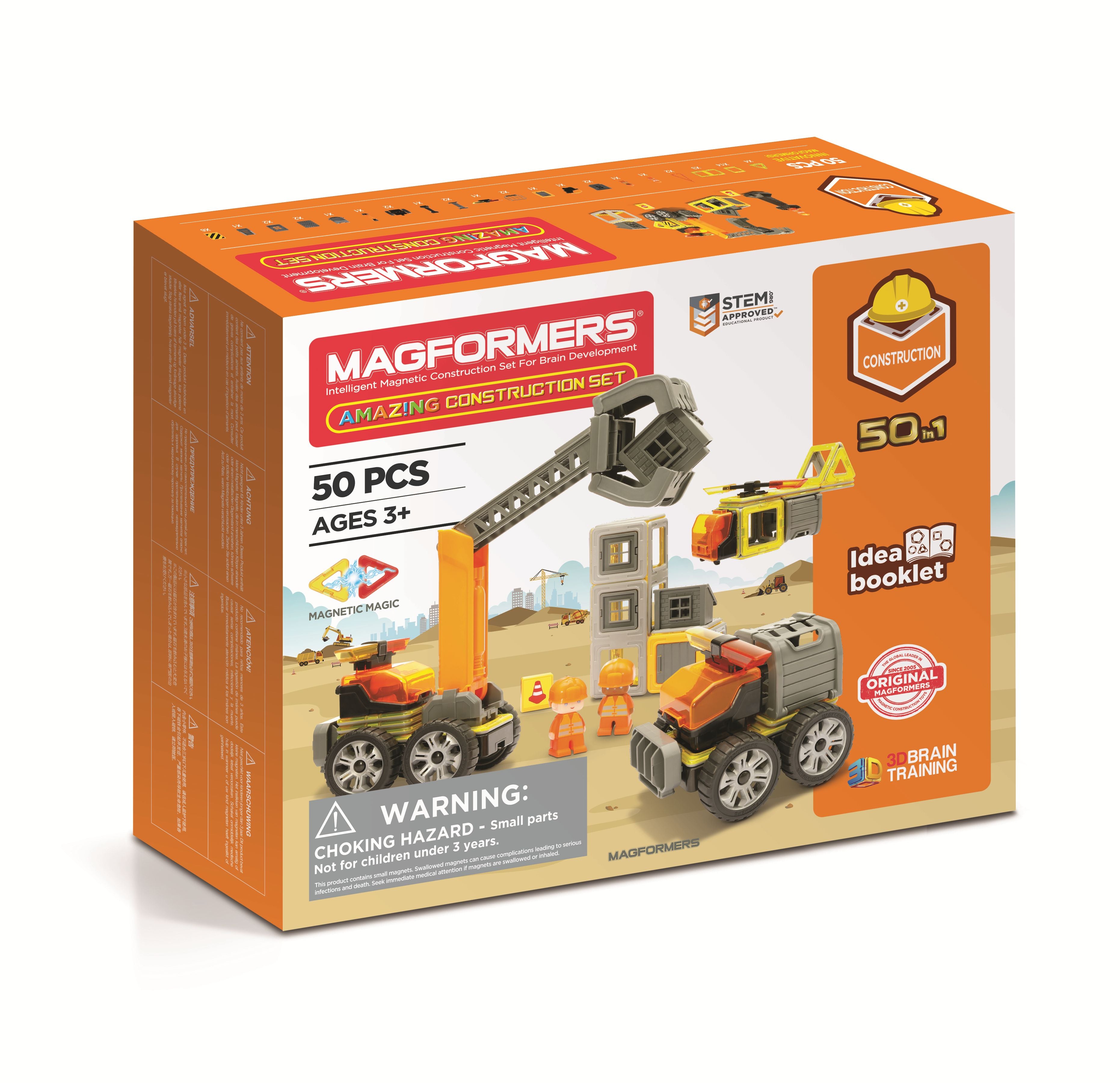 Magformers Amazing Construction Set 50 Pezzi - Forme Magnetiche Per Costruzioni 3D